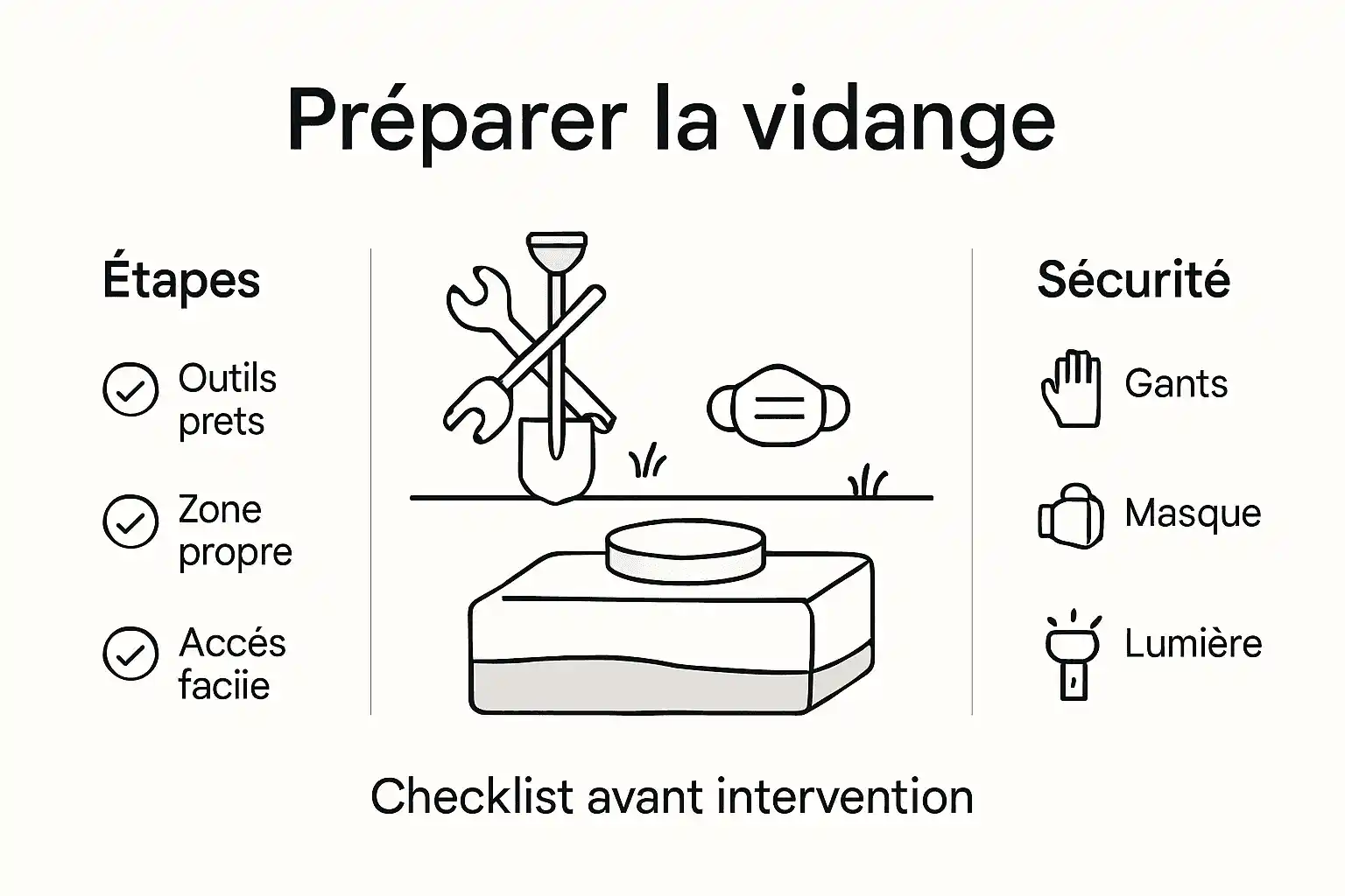 Infographie : les bons gestes pour assurer la sécurité lors de la vidange d'une fosse septique