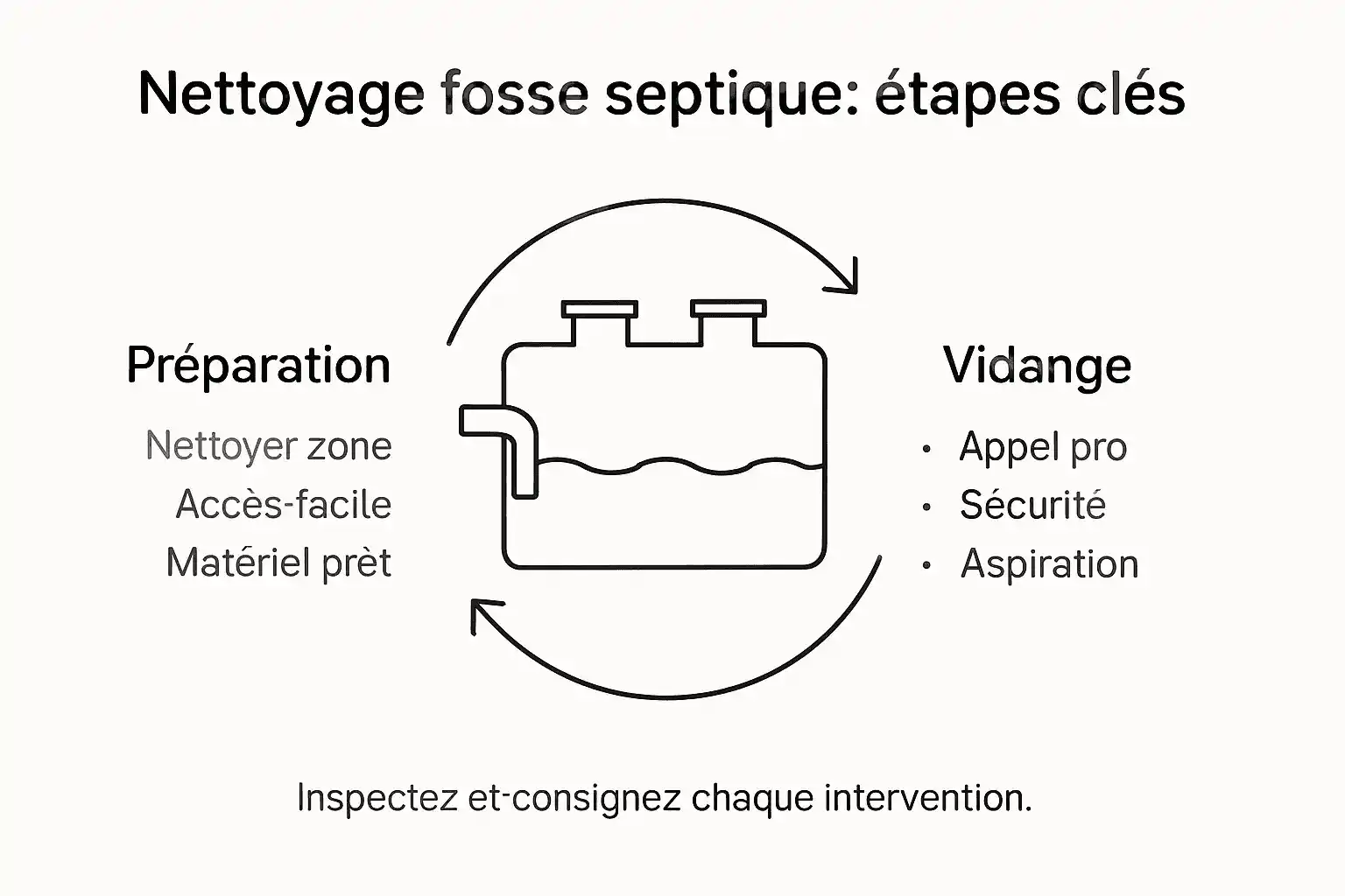 Infographie : les étapes essentielles pour l’entretien de votre fosse septique
