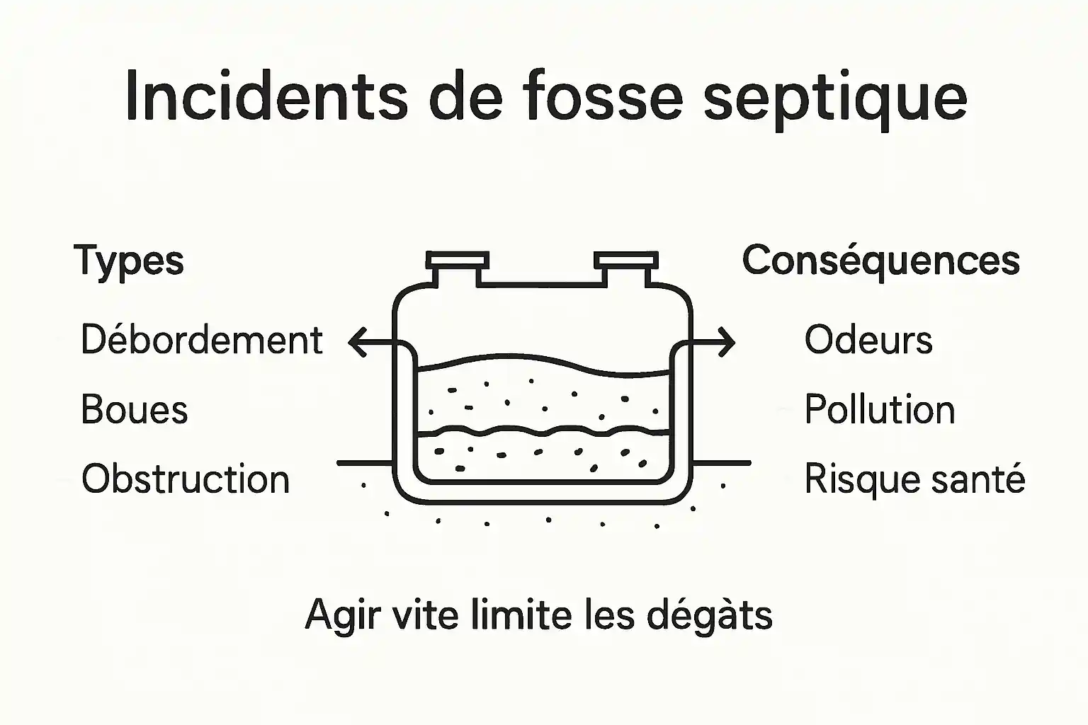 Infographie : les incidents liés aux fosses septiques et leurs impacts