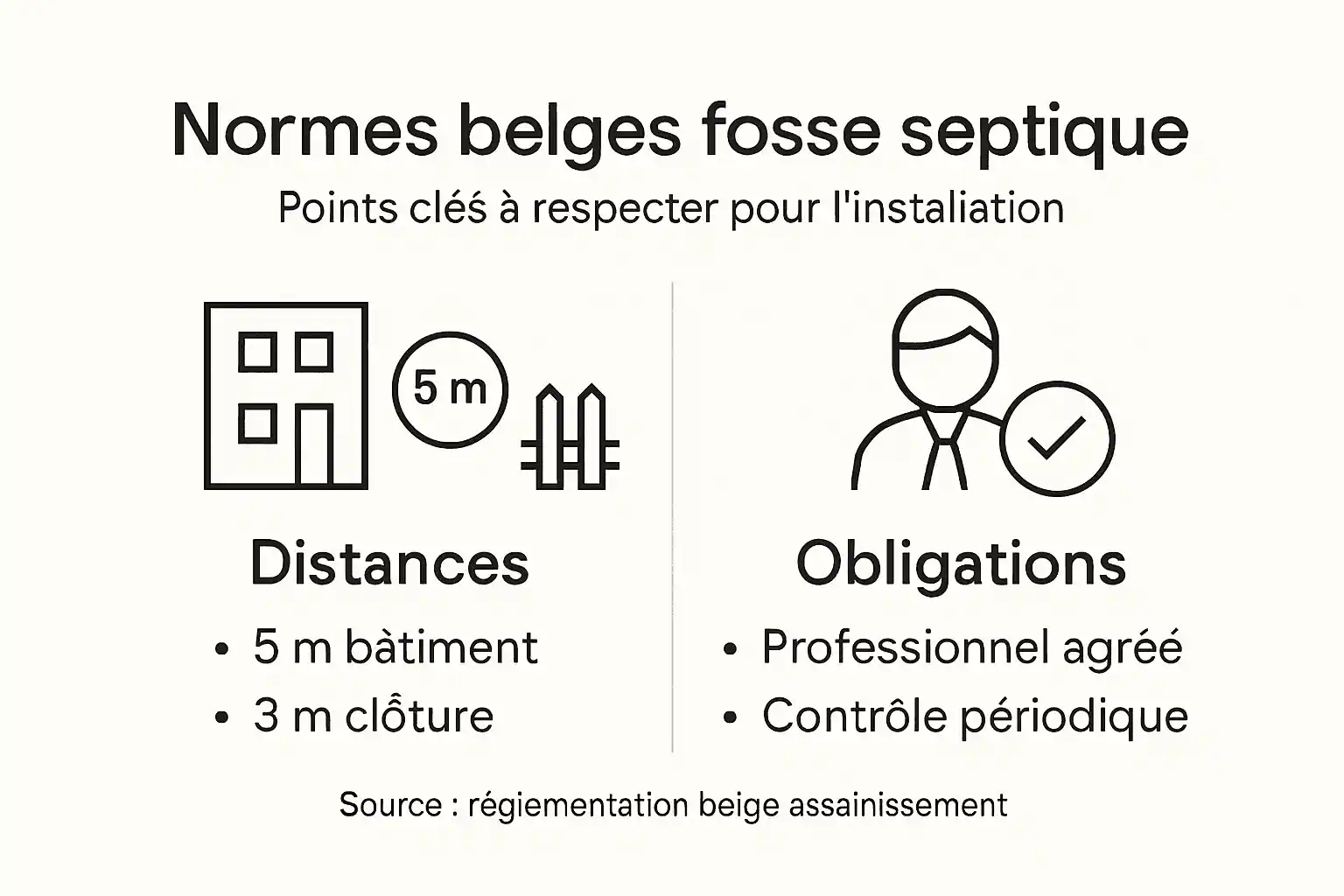 Infographie : tout savoir sur les normes d'installation d'une fosse septique en Belgique