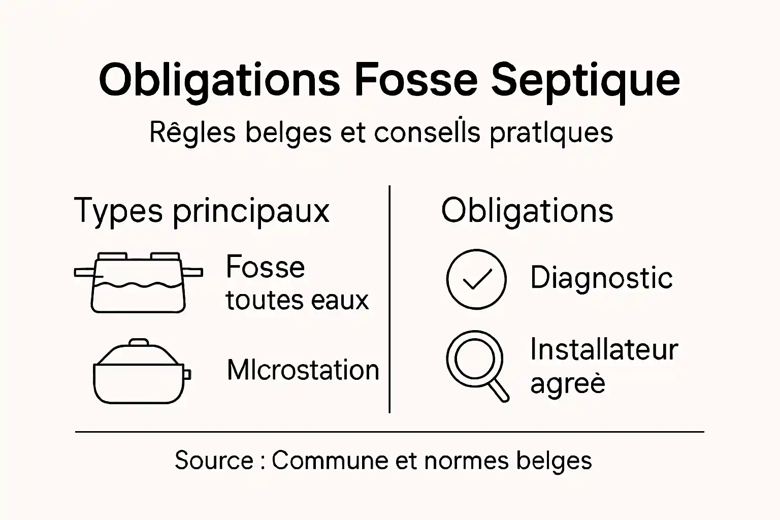 Tout ce qu’il faut savoir sur la réglementation des fosses septiques en Belgique – une infographie claire et pratique