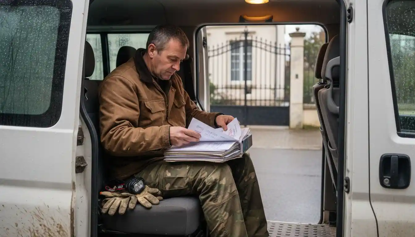 Le prestataire s’assure que tous les documents d’agrément sont bien présents dans le véhicule.