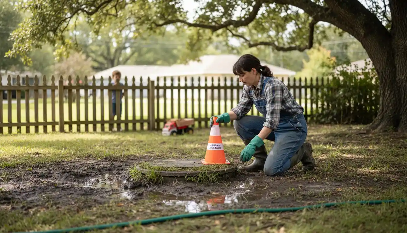 Mettre en sécurité les abords d’une fosse septique dangereuse