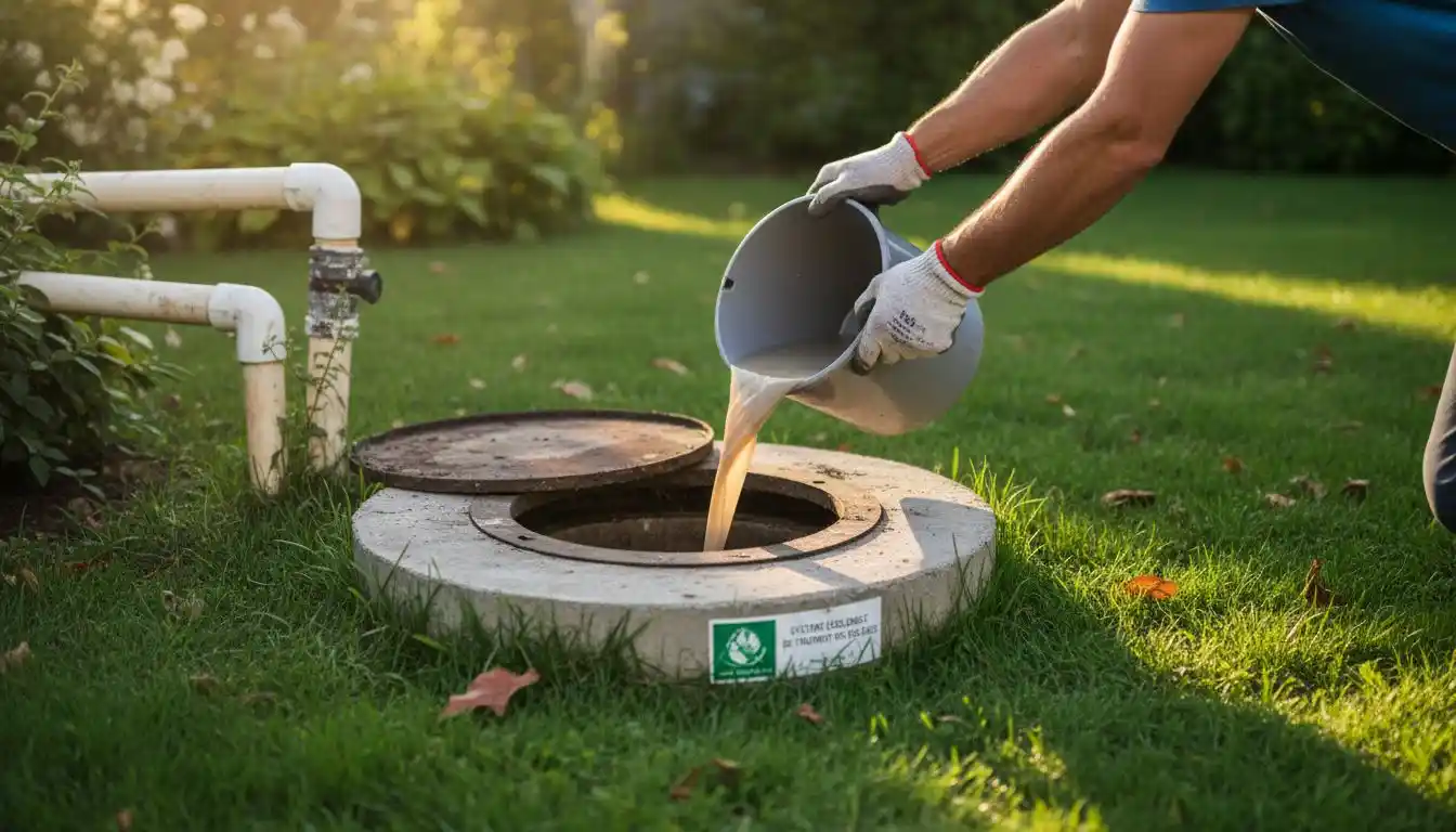 Rejet des eaux usées dans une fosse écologique